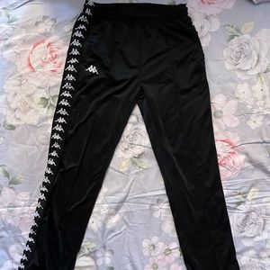 Kappa sweatpants, size Medium, gently used, black sweatpants, designer pants